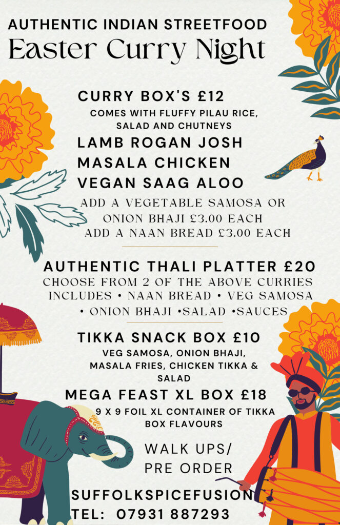 Spice Fusion Easter Menu