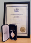 David's Medal and Certificate